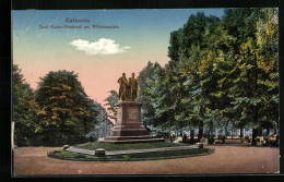 AK Kattowitz, Zwei-Kaiser-Denkmal Am Wilhelmsplatz  - Schlesien