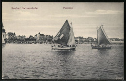 AK Swinemünde, Panorama Von Der See Aus  - Pommern