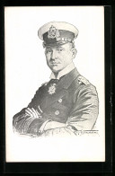 AK Kapitänleutnant Weddigen, U-Boot-Kommandant Der U 9, Halbportrait In Uniform  - Warships