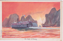 ILLUSTRATEUR HAFFNER - EN BAIE D'ALONG - L.M.C. MAX CREMITZ  - MARINS - BATEAU - Haffner