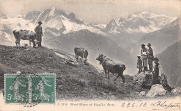 74 MONT BLANC ET AIGUILLE VERTE 2751 - Chamonix-Mont-Blanc