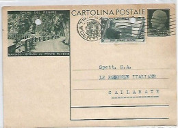 CP C.15 Opere Regime Maniago #C87/9 + Decennale C.15 Trieste 20ott1933 X Gallarate - Interi Postali