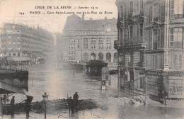 75 PARIS CRUE GARE SAINT LAZARE - Inondations De 1910