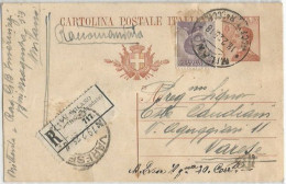 CP Michetti C30 (23) Raccomandata Con Michetti C50 Milano 18feb1935 X Varese - Stamped Stationery