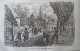 D203521 P560  Užice  Ужице  Zlatibor, Serbia  - Street Scene  -Turkish Court - Woodcut From A Hungarian Newspaper   1866 - Prints & Engravings