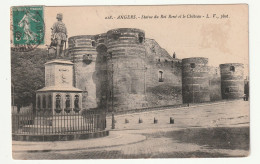 49 . Angers . Statue Du Roi René Et Le Château . 1912 - Angers