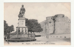 49 . Angers . La Statue Du Roi René Et Le Château  - Angers