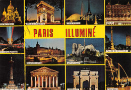 75 PARIS SES MONUMENTS ILLUMINES - Panoramic Views