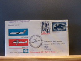 105/905  1° VLUCHT KLM NICE 1966 - Poste Aérienne