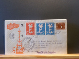 105/906  1° VLUCHT KLM TOKIO 1958 - Airmail