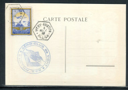 Vignette, Oblitération Et Carte Postale De Vichy Aviation En 1932 - Référence  A 54 - 1927-1959 Brieven & Documenten