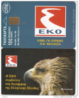 GREECE - Eagle, EKO Oil, Tirage 54000, 01/99, Used - Adler & Greifvögel