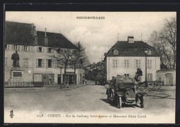 CPA Cusset, Rue Du Faubourg Saint-Antoine Et Monument Victor Cornil  - Other & Unclassified