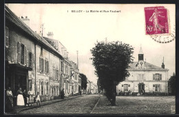 CPA Belloy, La Mairie Et Rue Faubert  - Autres & Non Classés
