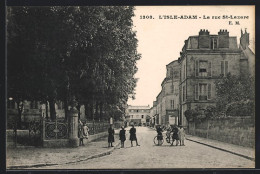 CPA L'Isle-Adam, La Rue St-Lazare  - L'Isle Adam