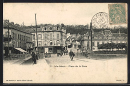 CPA L`Isle-Adam, Place De La Gare  - L'Isle Adam