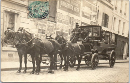 75 PARIS - CARTE PHOTO - Attelage Non Situe (oblit Rue Des Batignolles) - Andere & Zonder Classificatie