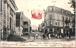 91 ORSAY - L'eglise Et La Rue Boursier  - Orsay