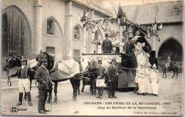 45 ORLEANS - Mi-careme 1914, Char Du Syndicat De La Charcuterie. - Orleans