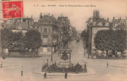 FRANCE - Rouen - Place De L'hôtel De Ville Et Rue Thiers - Carte Postale Ancienne - Rouen