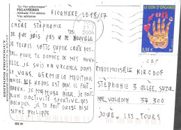 TIMBRE N° 3677  -  DON D'ORGANES  - TARIF 1 6 03 / 28 2 05 - SEUL SUR LETTRE - - 2004 - Posttarife