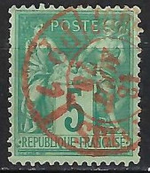 FRANCE Paris CAD Rouge Des Imprimés Ca.1876: Le Y&T 75 Obl. PP 7 - Zeitungsmarken (Streifbänder)