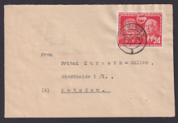 DDR Brief EF 297 Sowjetische Freundschaft Weimar Potsdam 6.12.1951 - Storia Postale
