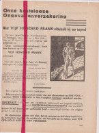 Uitkering Na Ongeval L. Van Peer Uit Zoersel - Orig. Knipsel Coupure Tijdschrift Magazine - 1937 - Unclassified