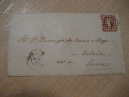 1864 LISBOA To Leiria Cancel Imperforated Stamp Letter PORTUGAL - Covers & Documents