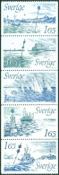 SWEDEN 1982 BUOYS AND LIGHTHOUSES BOOKLET PANE OF 5** - Leuchttürme