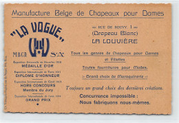 Belgique - LA LOUVIÈRE (Hainaut) Manufacture Belge De Chapeaux Pour Dames La Vogue, Rue De Bouvy 1 - La Louvière