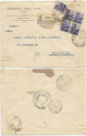 Democratica L6 Quartina + 1 Padova 10giu1948 Raccomandata X Trieste - 1946-60: Poststempel