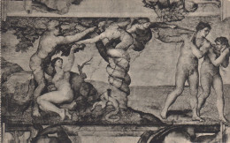 A24395 - Michelangelo "The Original Sin" Cappella Sistina Postcard Italy - Paintings