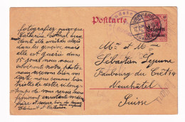WW1 Postkarte 1916 Verviers Belgique Neufchâtel Suisse Stamp Germania Belgien Deutschland Freigegeben Auslandsstelle - Besetzungen 1914-18