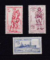 SAINT PIERRE ET MIQUELON 1941 TIMBRE N°207/09 NEUF AVEC CHARNIERE DEFENSE DE L'EMPIRE - Neufs