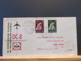 105/915  1° VLUCHT KLM NEW-YORK  1960 - Poste Aérienne