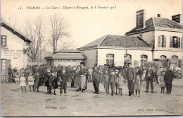 51 FISMES - La Gare, Depart Des Imigres Fevrier 1915 - Fismes