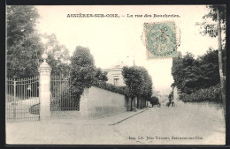 CPA Asnières-sur-Oise, La Rue Des Boucheries  - Asnières-sur-Oise