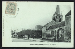 CPA Asnieres-sur-Oise, Place De L`Eglise  - Asnières-sur-Oise