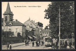 CPA Bezons, Quai De Seine Et Eglise  - Bezons