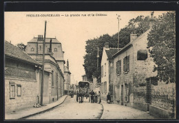 CPA Presles-Courcelles, La Grande Rue Et Le Chateau  - Presles