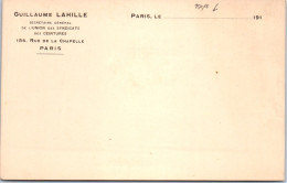 75018 PARIS - Carte Publicitaire Syndicats Des Ceintures  - Arrondissement: 18