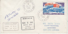 TAAF Cover Ca Martin-de-Vivies / St.Paul Et Amsterdam 24.9.1981 Ca Arctic Bay Canada  19.2.1982 (AW206) - Lettres & Documents