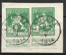 OBP 110 In Paar Op Fragment, Met Cirkelstempel Ladeuze - 1912 Pellens