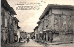 82 BEAUMONT DE LOMAGNE - Vue De La Rue De L'eglise  - Beaumont De Lomagne