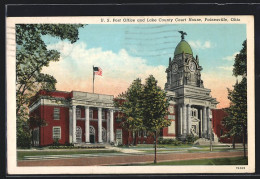 AK Painesville, OH, US Post Office And Lake County Court House  - Autres & Non Classés