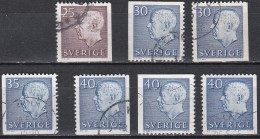 SE199 – SUEDE – SWEDEN – 1961-68 – GUSTAV VI ADOLF – Y&T 463c/70c 13 € - Used Stamps