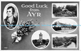 R177352 Good Luck From Ayr. Silveresque. Valentine. 1958. Multi View - Welt