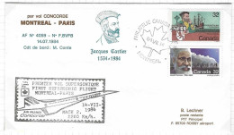 Theme J Cartier CANADA 1e Vol Concorde N° 855 - 869 Y & T - Erst- U. Sonderflugbriefe