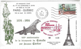 Theme J Cartier FRANCE 1e Vol Concorde N° 2307 Y & T - Documents Of Postal Services